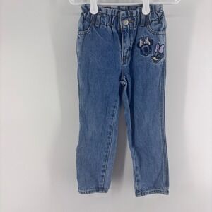 Girls Disney Jeans Minnie Mouse‎ Daisy Duck Applique Elastic Waist